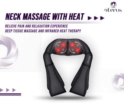 Neck massager with heat therapy on a white background, featuring the brand 'Oterus'.